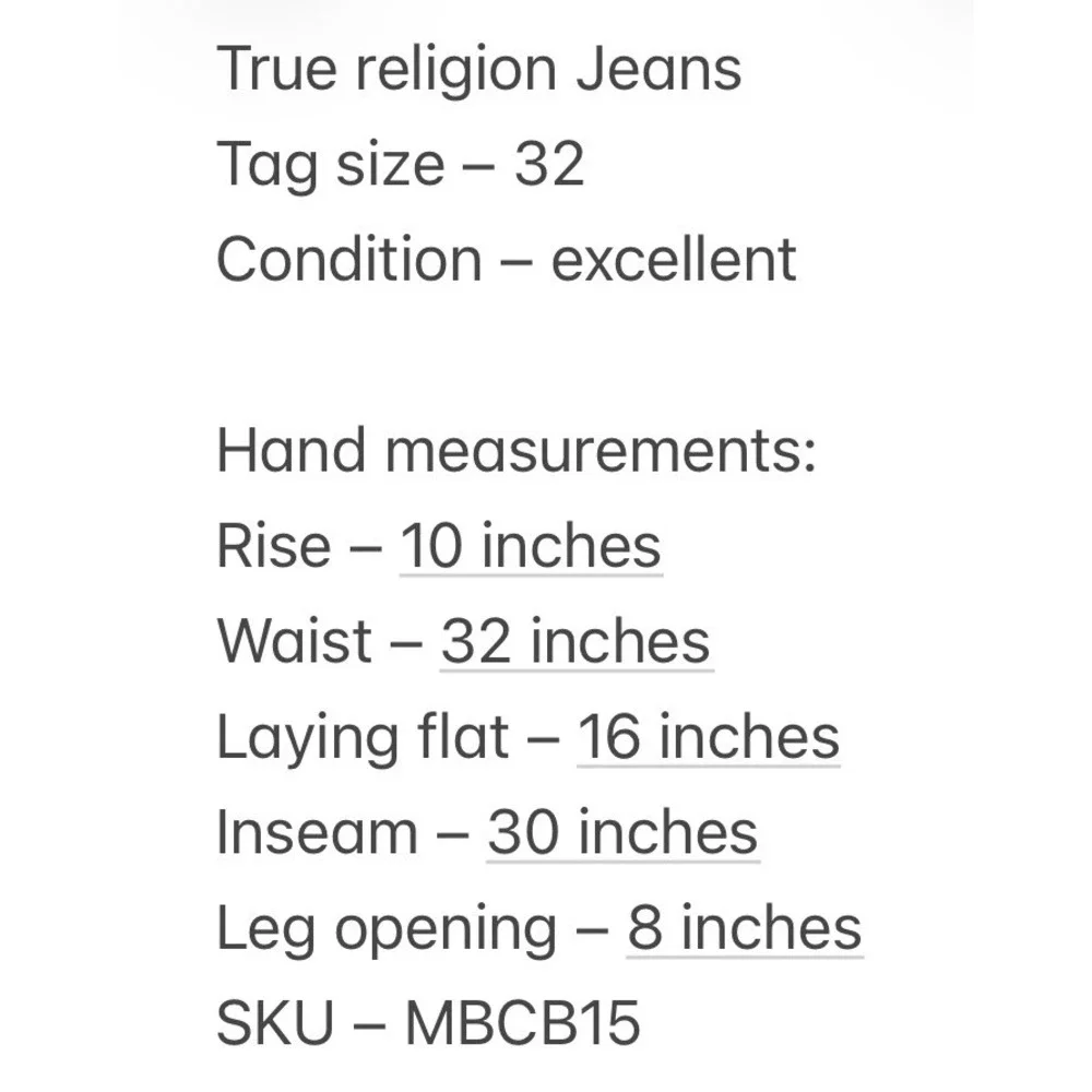 True Religion Mens Ricky Flap Pocket Relaxed Straight Black Jeans 32 Meas: 32x30